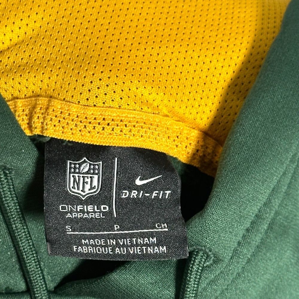 Green Bay Packers Hoodie Adult‎ Size Small Green Nike Dri-Fit On Field Football - Picture 2 of 7
